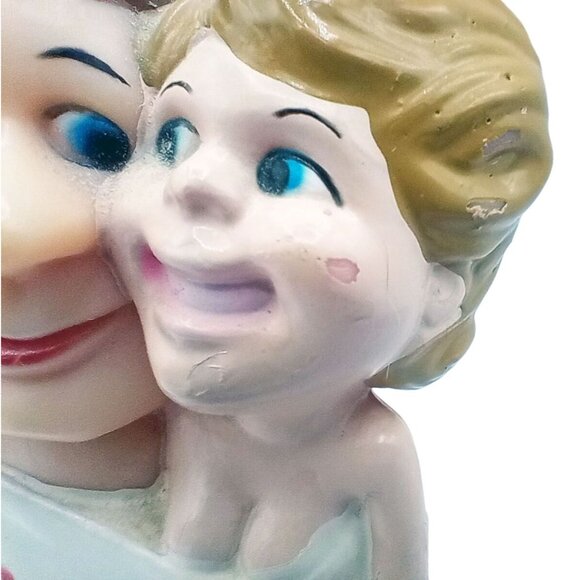 Happy Anniversary Russ Berrie Co Vintage Plastic Wedding Couple Naked Banner - Picture 3 of 11